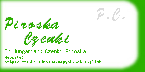 piroska czenki business card